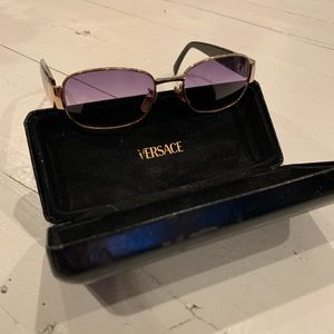 Versace sunglasses purple lenses gold frames